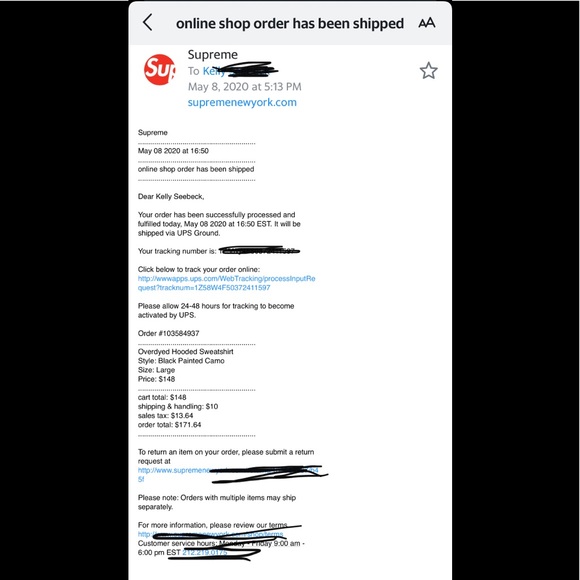 SUPREME OVERDYED HOODIE SWEATSHIRT BLACK Camouflage New with tags - Picture 6 of 6